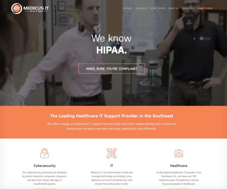 Medicus IT homepage